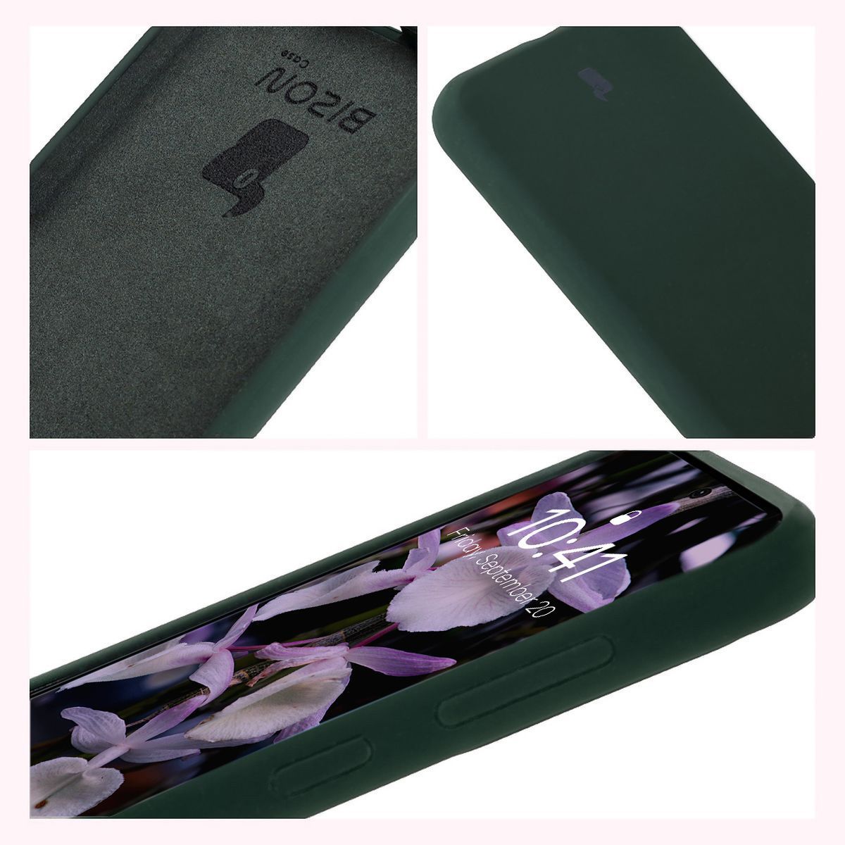 Konstrukcja etui Bizon Soft Case: zintegrowane osłony, podwyższone krawędzie i wyściółka z mikrofibry